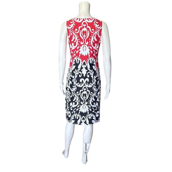 CHARTER CLUB Womens Size Small Sleeveless Damask Tribal Print Sheath Dress - Picture 4 of 6
